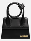 Le Chiquito Noeud Coiled Leather Tote Bag Black - JACQUEMUS - BALAAN 4