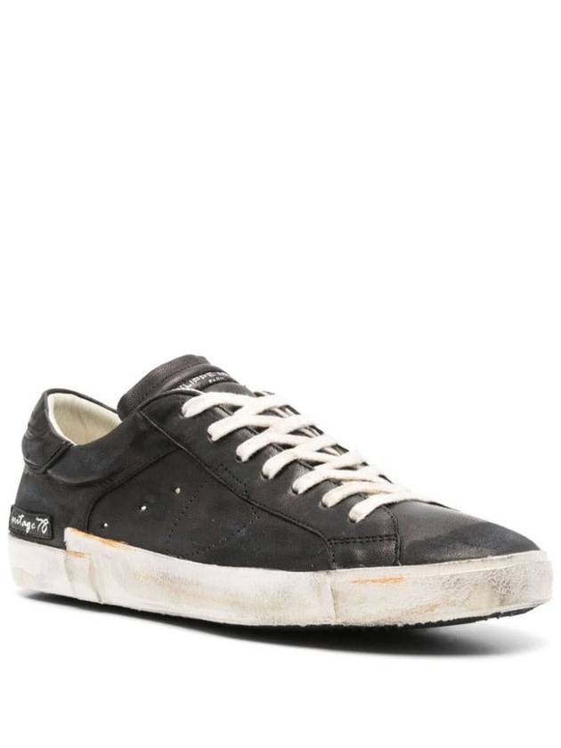 Philippe Model Prsx Sneakers In Vintage-Effect Calfskin Leather - PHILIPPE MODEL - BALAAN 3