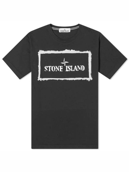 Stencil One Logo Short Sleeve T-Shirt Black - STONE ISLAND - BALAAN 2