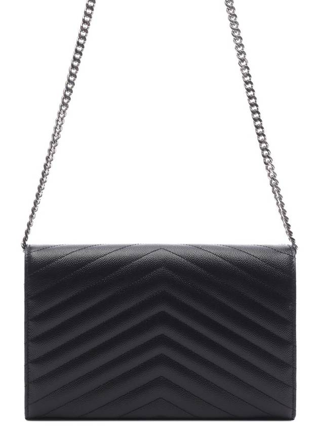 Cassandre Matelasse Chain Cross Bag In Grain de Poudre Embossed Leather Black - SAINT LAURENT - BALAAN 5