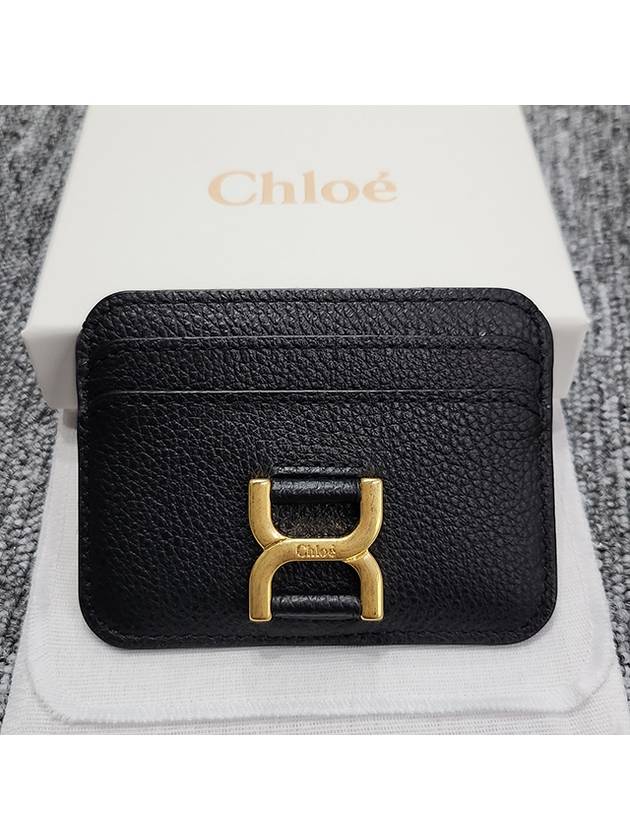 Marcie Leather Card Wallet Black - CHLOE - BALAAN 4