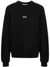 Micro Logo Cotton Sweatshirt Black - MSGM - BALAAN 1