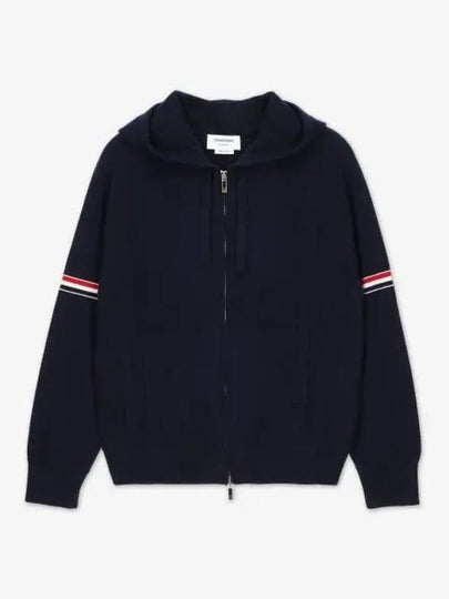 Armband Cashmere Zip-Up Hoodie Navy - THOM BROWNE - BALAAN 2