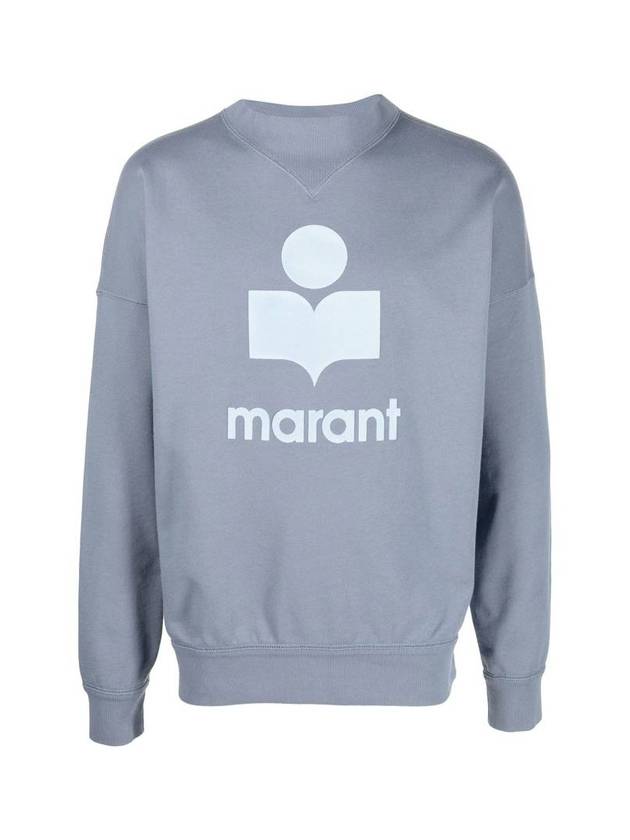 Melvis Big Logo Sweatshirt Grayish Blue - ISABEL MARANT - BALAAN 1