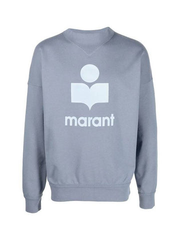 Melvis Big Logo Sweatshirt Grayish Blue - ISABEL MARANT - BALAAN 1