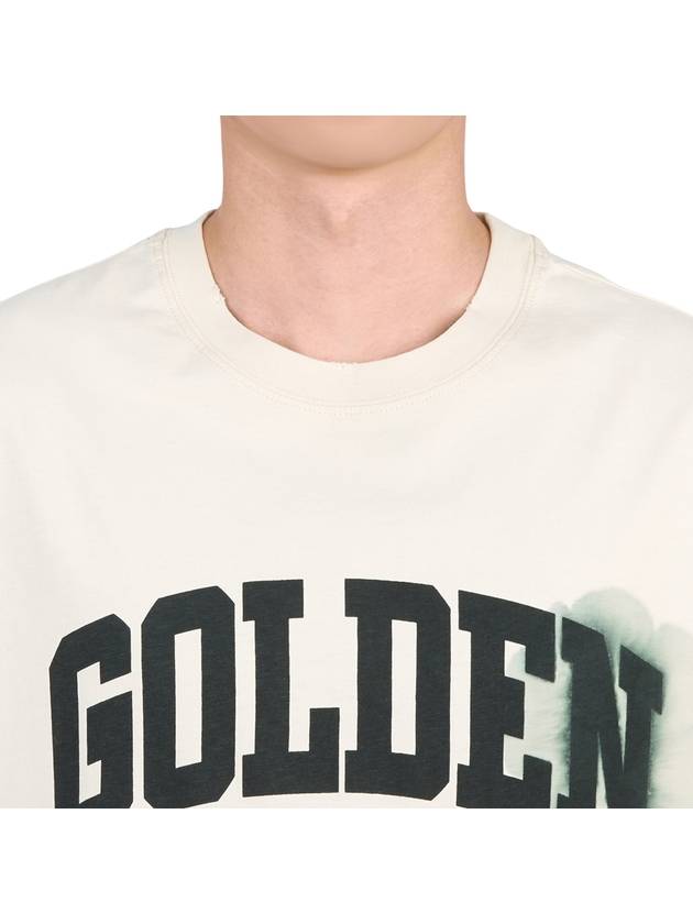 Logo Short Sleeve T-Shirt Ivory - GOLDEN GOOSE - BALAAN 9