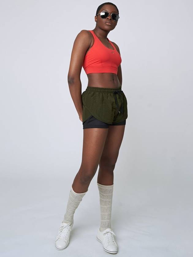 Double Layer Shorts Khaki - ATHPLATFORM - BALAAN 4