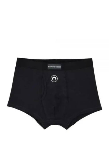 24 MUW030CJER0011 BK99 Organic Cotton Ribbed Boxer Briefs - MARINE SERRE - BALAAN 1