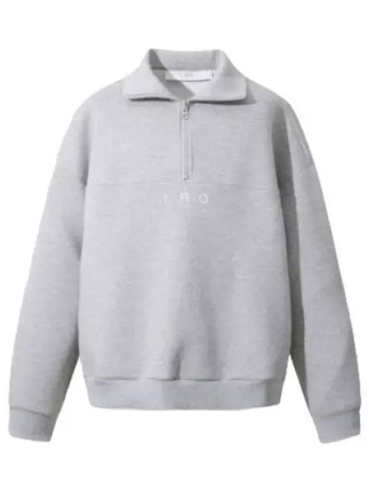 Banding color scheme overfit half zip up t shirt sweatshirt - IRO - BALAAN 1