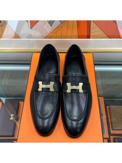 Paris Goatskin Loafers Permabrass Noir - HERMES - BALAAN 2