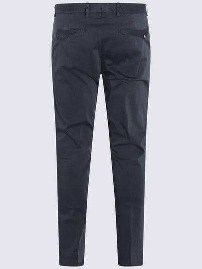 Pt Torino Navy Blue Cotton Blend Trousers - PT TORINO - BALAAN 2