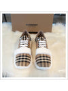 Vintage Check And Leather Sneakers White Archive Beige - BURBERRY - BALAAN 2