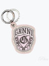 Logo Print Zipper Chain Key Holder Pink - GANNI - BALAAN 2