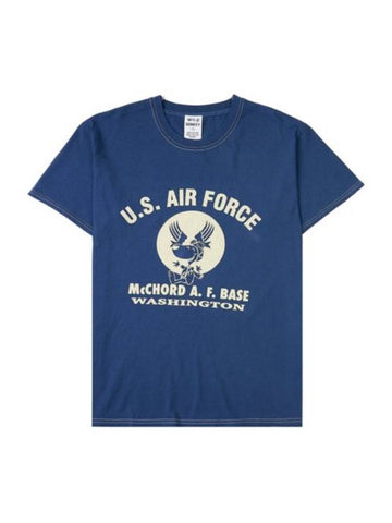 Air Force Print Cotton Short Sleeve T-Shirt Navy - WILD DONKEY - BALAAN 1