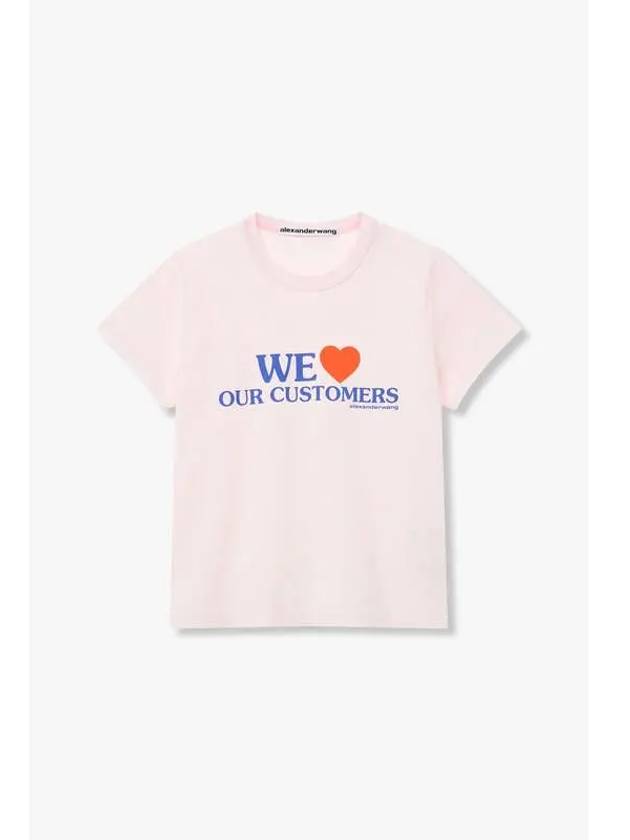 Bleach washing crewneck t shirt light pink - ALEXANDER WANG - BALAAN 1