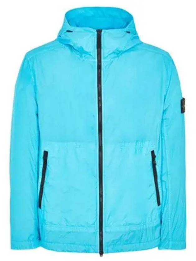 Men's Wappen Patch Nylon Hooded Jacket Light Blue - STONE ISLAND - BALAAN 2