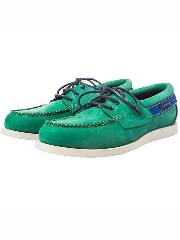 11th Anniversary Boat Shoes Nubuck Green W14 VA402 V097 8077 - DSQUARED2 - BALAAN 3