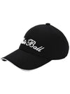 Golf Wear Volume Lettering Golf Hat WB21SUMC01BK Black - WHITEBALL - BALAAN 3