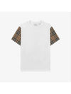 Vintage Check Sleeve Short Sleeve T-Shirt White - BURBERRY - BALAAN 2