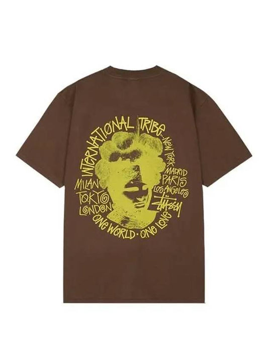 Unisex Camelot Pigment Dyed Short Sleeve T-Shirt Brown 1905005 1001 - STUSSY - BALAAN 2