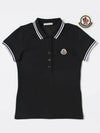 Kids Girls PK Short Sleeve T Shirt Black 8A00007 8496F 999 12A 14A - MONCLER - BALAAN 2