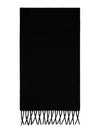 Logo embroided face fringe detail wool muffler 81030007 W001Z FP - VIVIENNE WESTWOOD - BALAAN 2