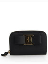 Vara Bow Zipper Card Wallet Black - SALVATORE FERRAGAMO - BALAAN 2