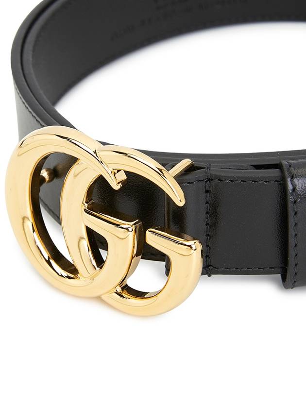 Men's GG Marmont Buckle Belt Black - GUCCI - BALAAN 6