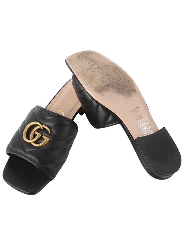 646169 GG Marmont Matelasse Slide Sandals 35 1 2 Size 33870 - GUCCI - BALAAN 7