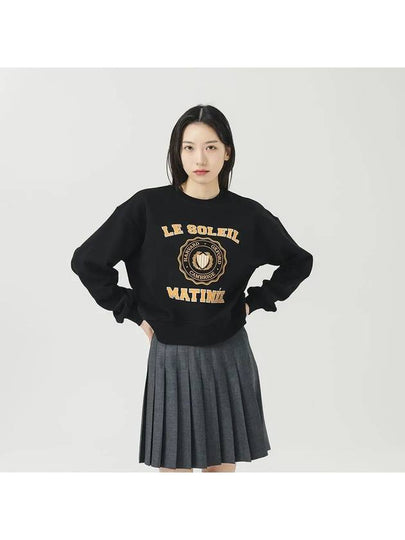 University Badge Sweatshirt Black - LE SOLEIL MATINEE - BALAAN 2