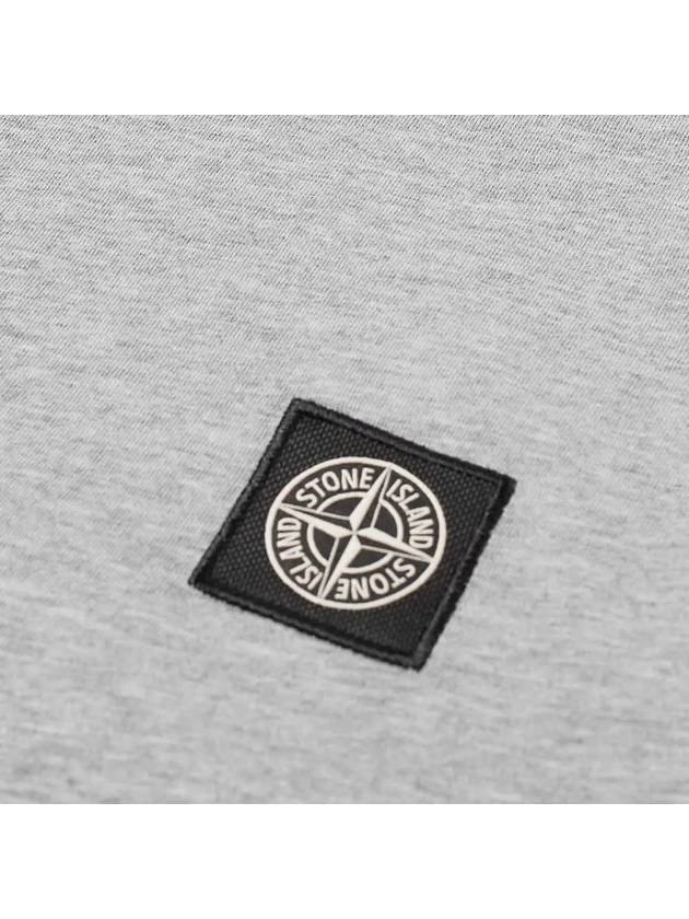 Men's Garment Dying Embroidered Logo Patch Short Sleeve T-Shirt Grey - STONE ISLAND - BALAAN 3