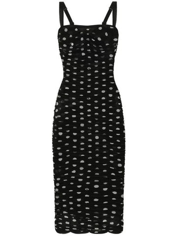 Polka dot tulle midi dress F6JHXTFSRP7 - DOLCE&GABBANA - BALAAN 1