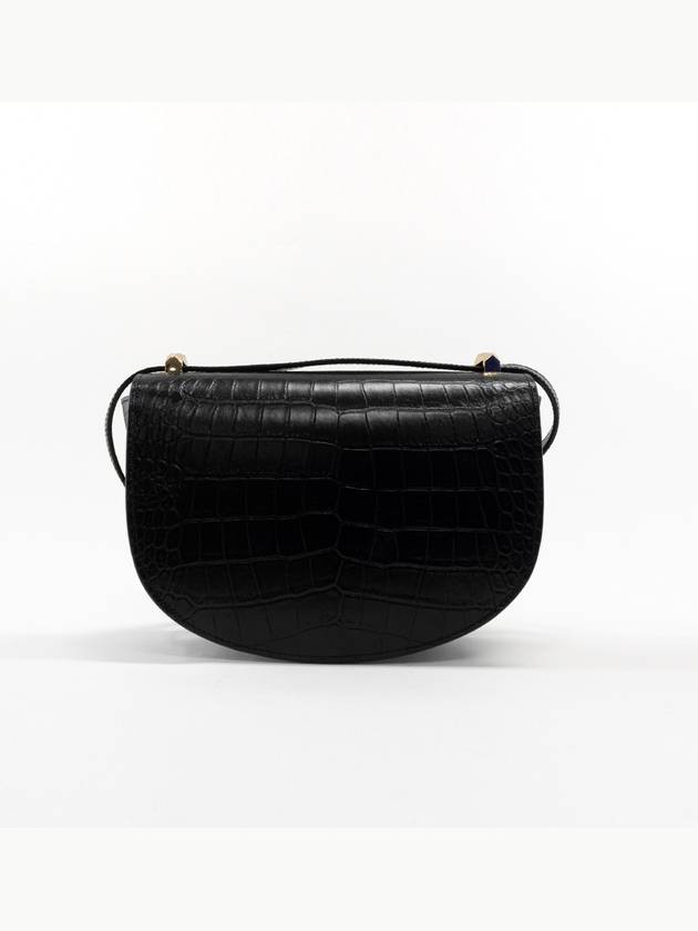 Geneve Quilted Crocodile Shoulder Bag Black - A.P.C. - BALAAN 6