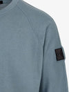 Wappen Patch Crew Neck Knit Top Blue - STONE ISLAND - BALAAN 4