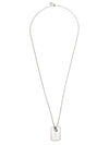 Identity Plate Necklace Silver - ALEXANDER MCQUEEN - BALAAN.