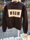 Box Logo Cotton Sweatshirt Black - MSGM - BALAAN 7