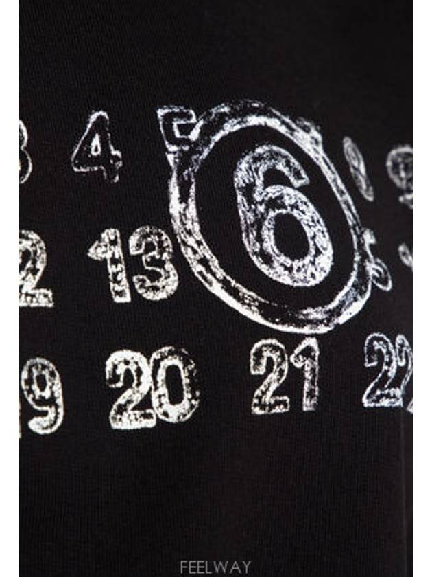 Number Print Sweatshirt Black - MAISON MARGIELA - BALAAN 4