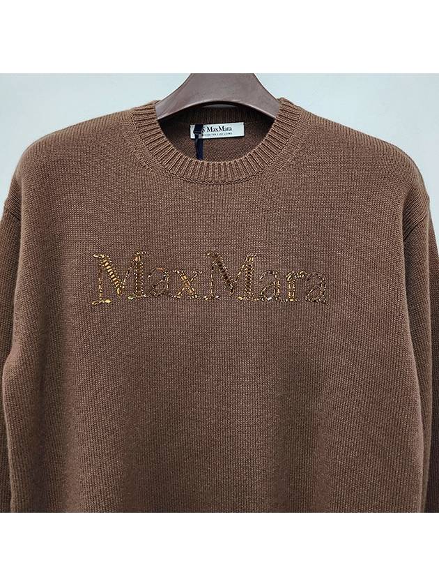 S Max Mara KASSEL logo wool cashmere knit camel 2429366163600 002 - S MAX MARA - BALAAN 3