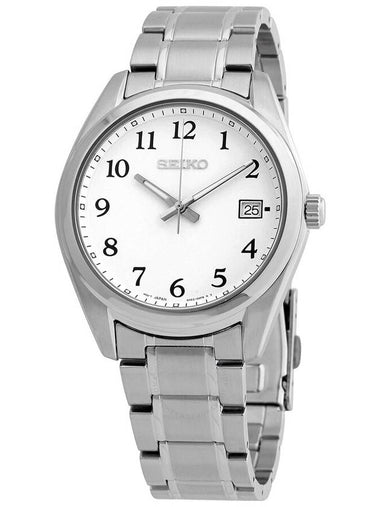 Seiko Core Quartz White Dial Men's Watch SUR459P1 - SEIKO - BALAAN 1