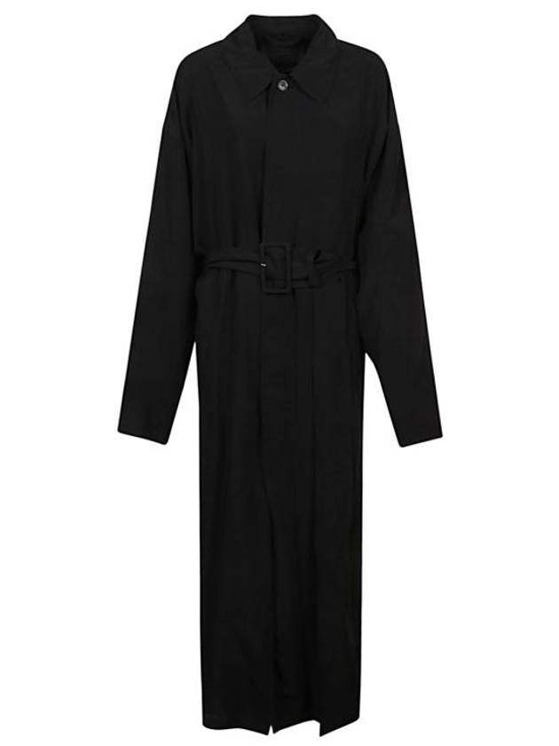 Belted Maxi Trench Coat Black - BALENCIAGA - BALAAN 2