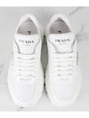 Triangular logo spazzolato sneakers white 37 5 245 - PRADA - BALAAN 9