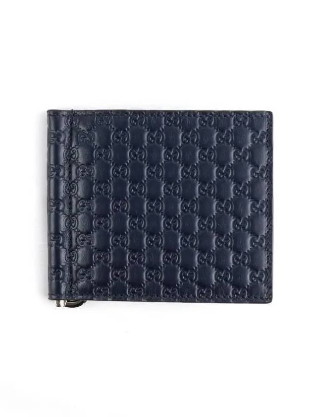 GG Micro Cima Money Clip Card Wallet Navy - GUCCI - BALAAN 6