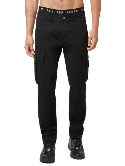 Cargo Fit Straight Pants Black - PHILIPP PLEIN - BALAAN 2