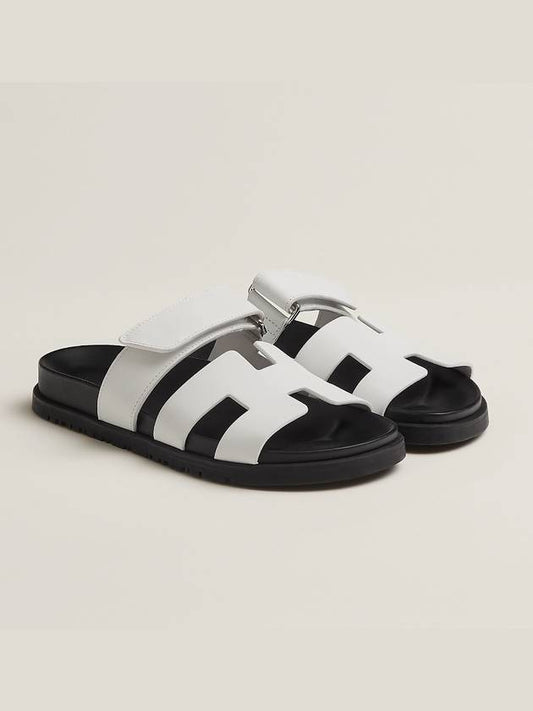 Chypre Calfskin Sandals Blanc - HERMES - BALAAN 2