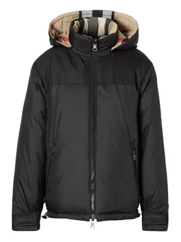 Reversible Recycled Nylon Redown Puffer Padded Archive Beige Black - BURBERRY - BALAAN 4