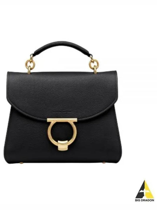 Gancini Small Tote Bag Black - SALVATORE FERRAGAMO - BALAAN 2