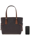 Voyager Small Logo Tote Bag Brown - MICHAEL KORS - BALAAN 7