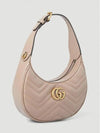 GG Marmont Half Moon Mini Bag Beige - GUCCI - BALAAN 3