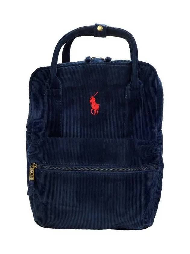 Kids Pony Embroidery Backpack Navy 9AR100 BCV - POLO RALPH LAUREN - BALAAN 1