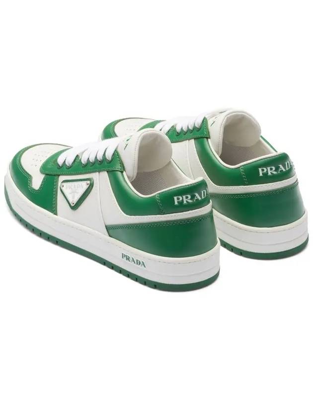 Triangle Logo Downtown Women s Leather Sneakers 1E792M - PRADA - BALAAN 3